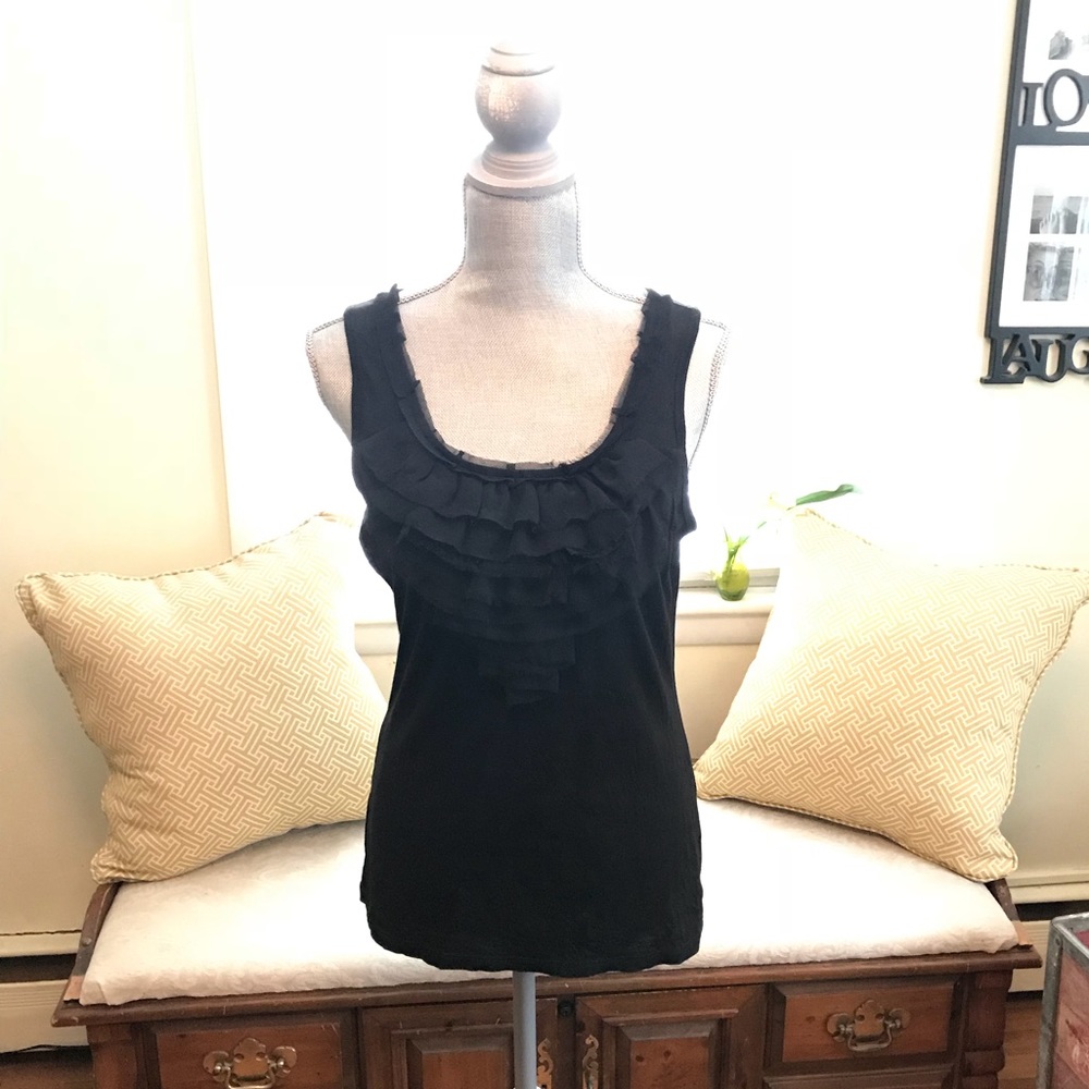 Black Ruffled Top